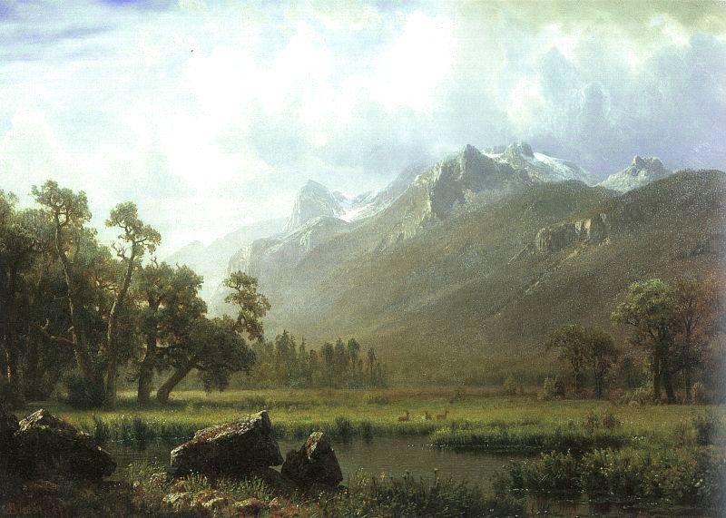 Albert Bierstadt The Sierras near Lake Tahoe, California oil painting image